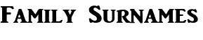 Family Surnames